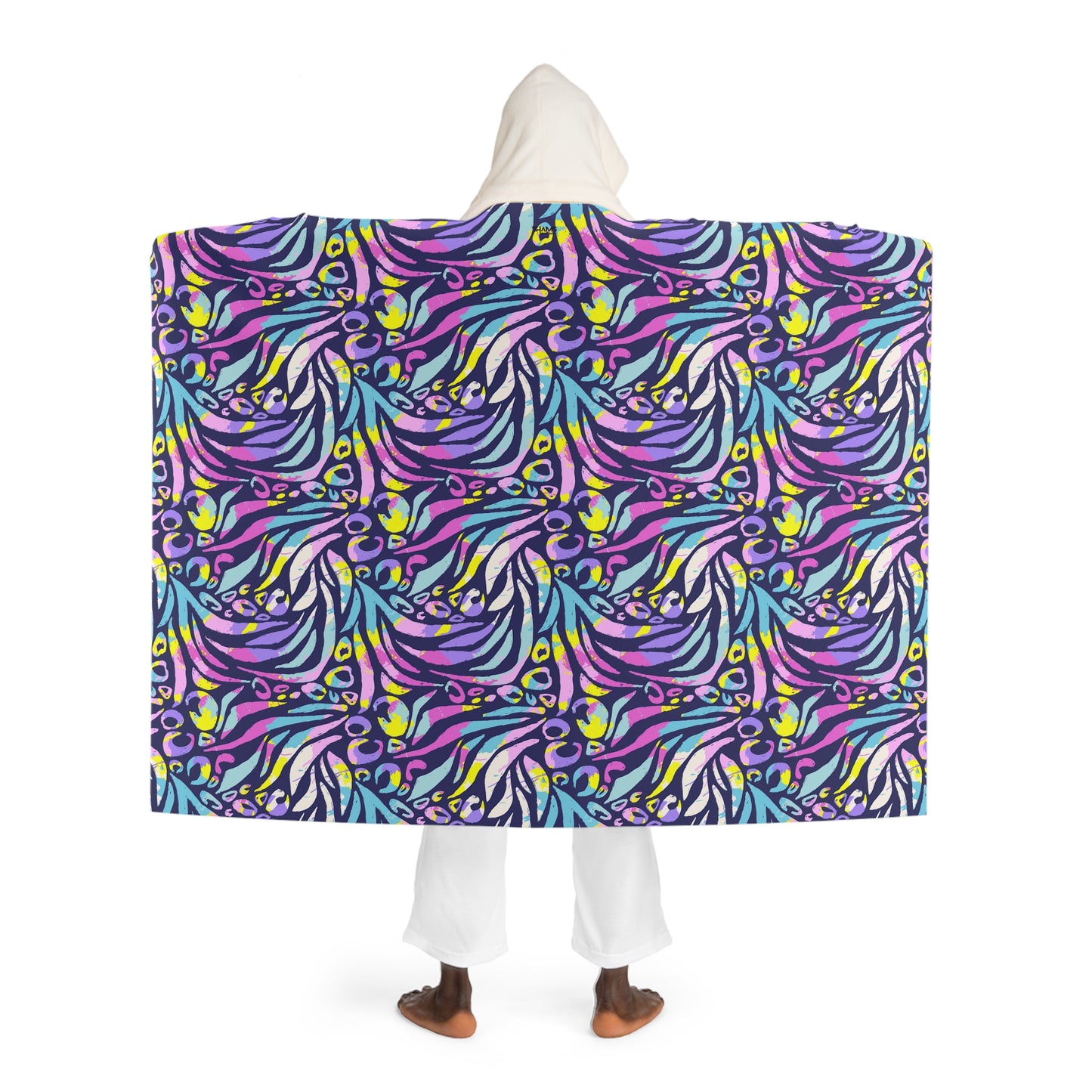 Sherpa hooded blanket Purple rain