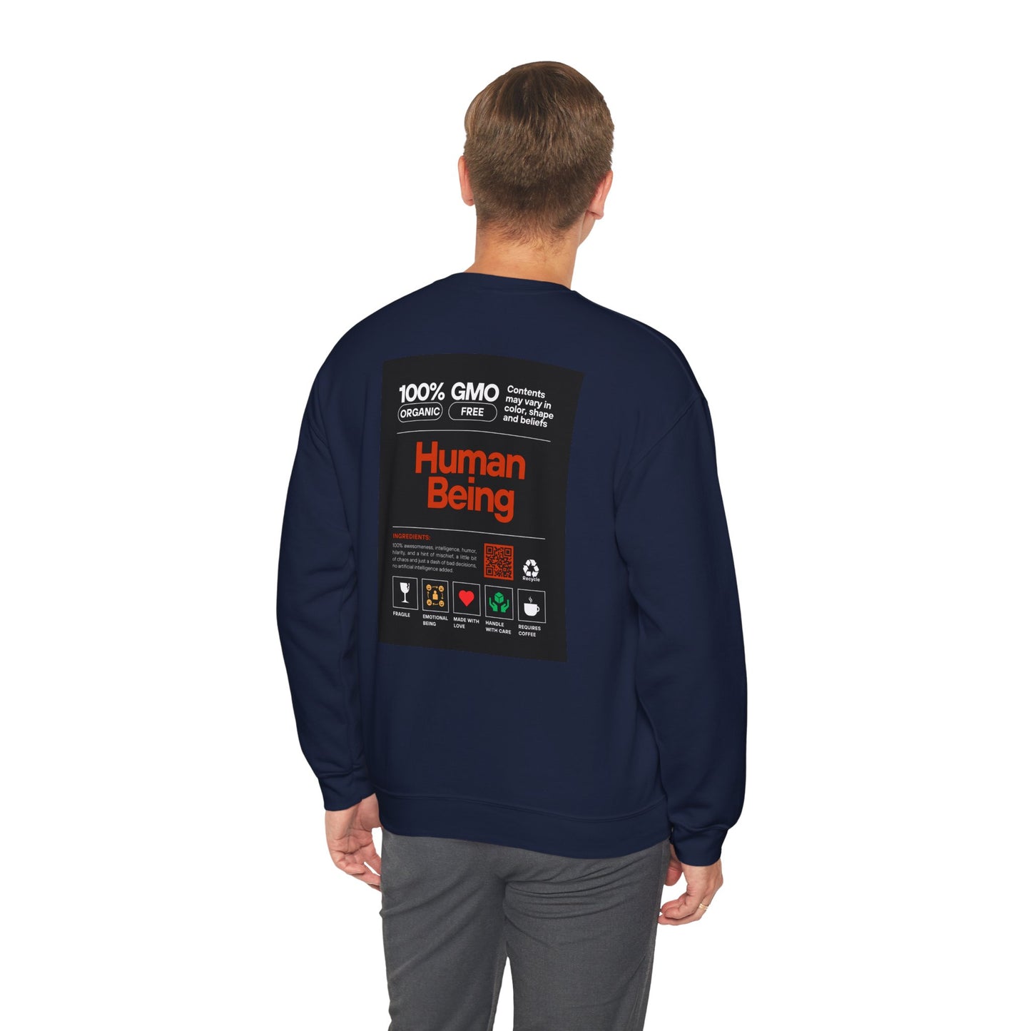 Unisex Heavy Crewneck Sweatshirt: Human being