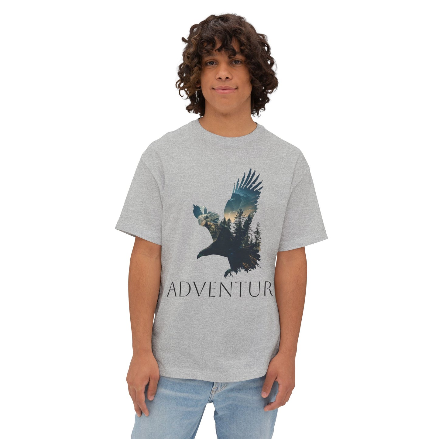 Oversized Box Tee Shirt: Adventure eagle