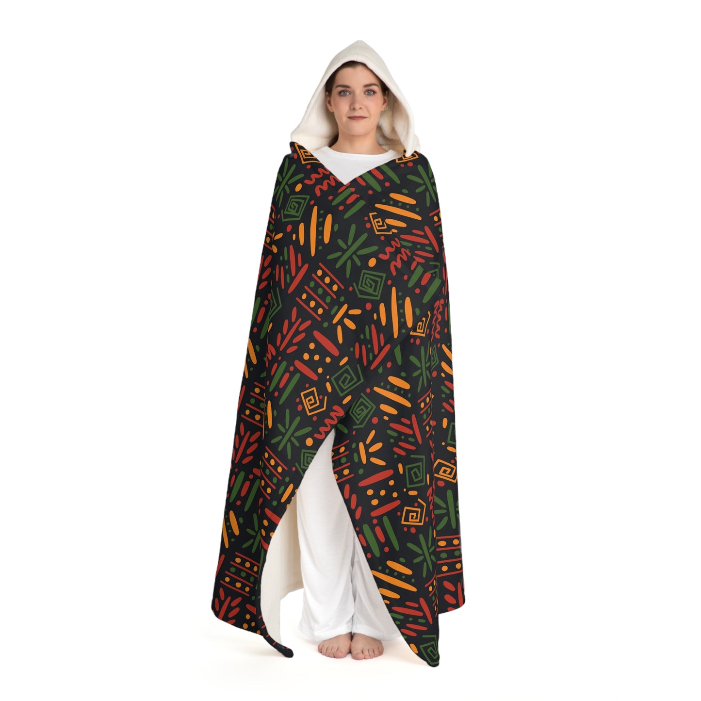 Sherpa hooded blanket: Earthy