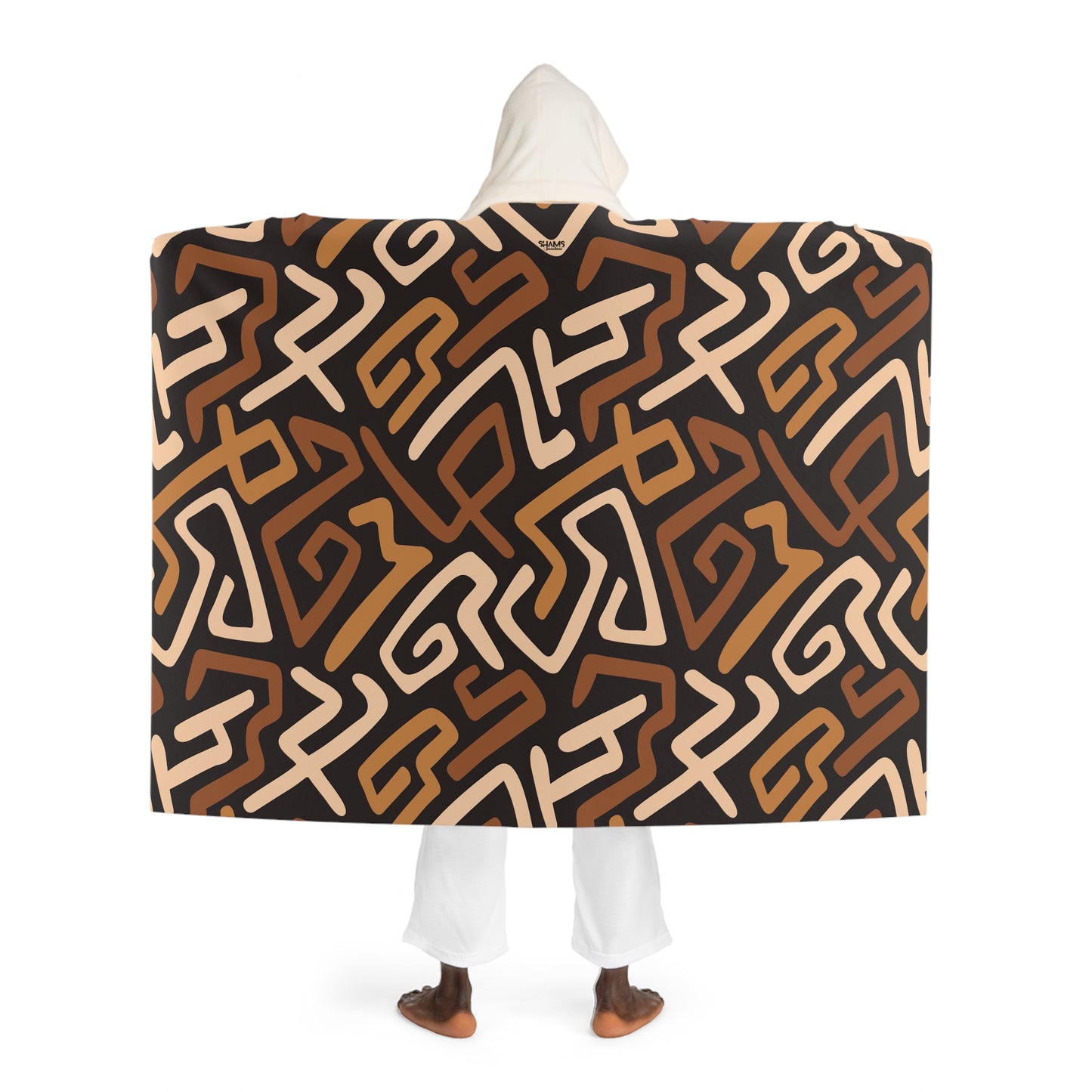 Hooded Sherpa Blanket: Chocolate