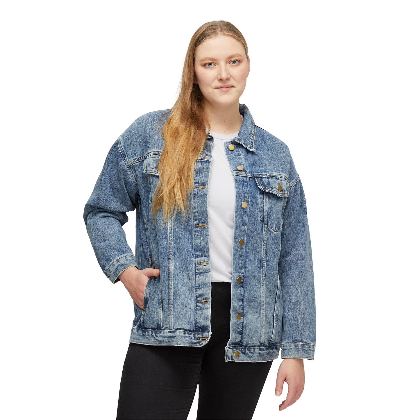 Women's Denim Jacket: Bee kind