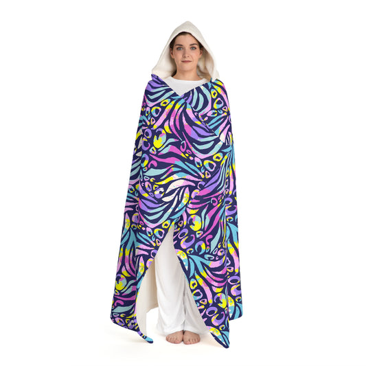 Sherpa hooded blanket Purple rain