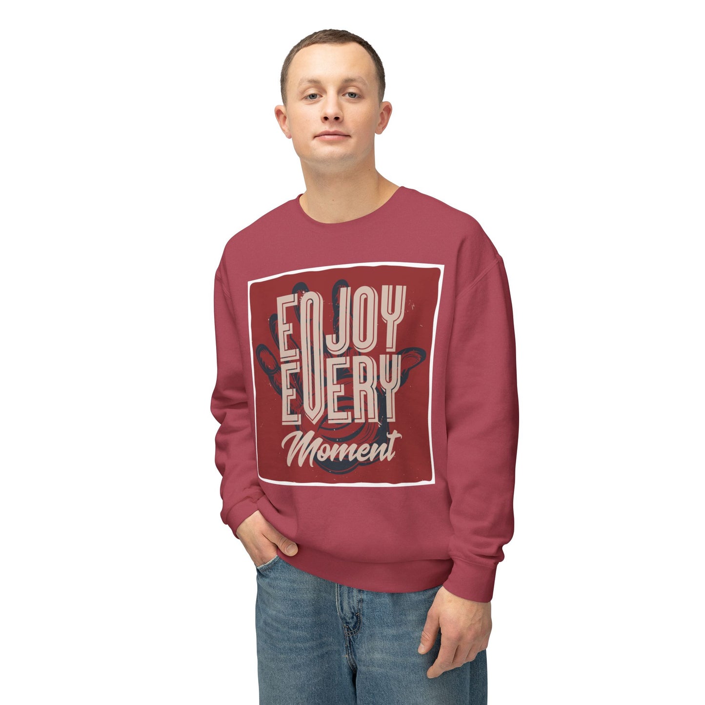 Unisex Lightweight Crewneck Sweatshirt: Enjoy every moment