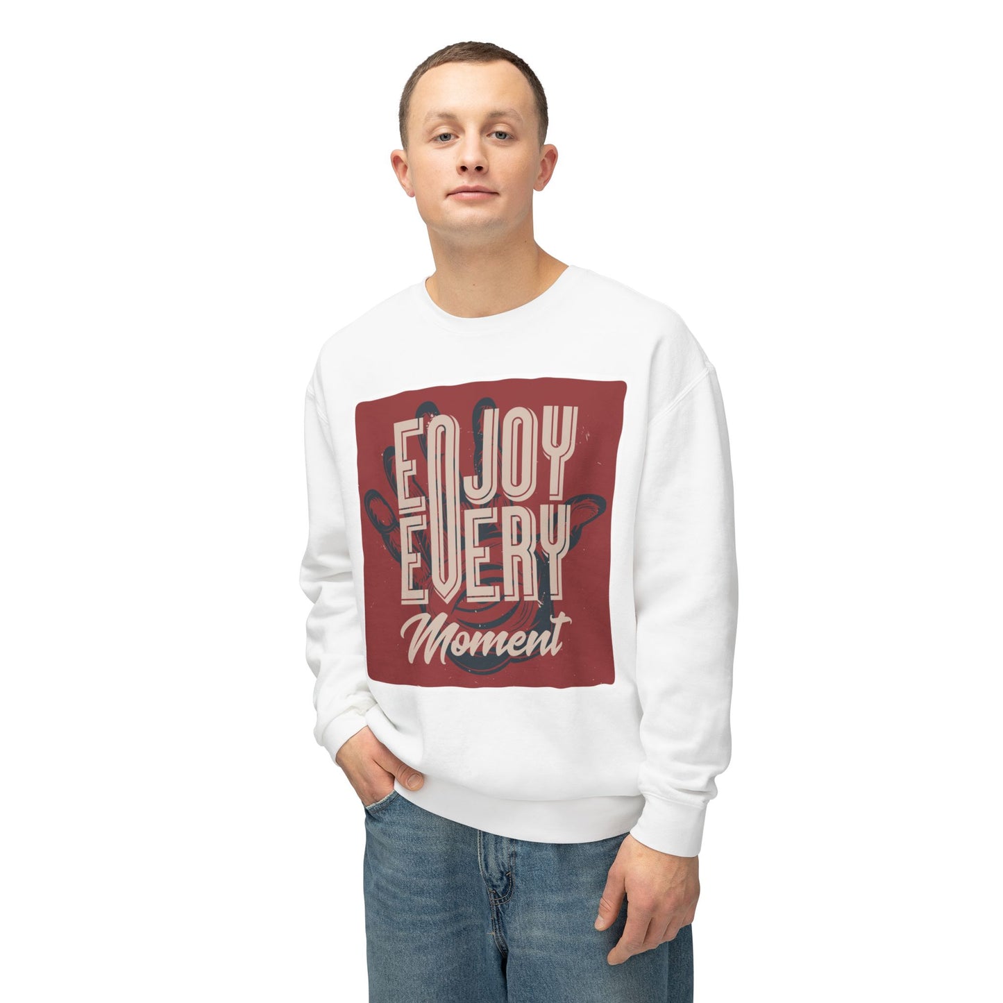 Unisex Lightweight Crewneck Sweatshirt: Enjoy every moment