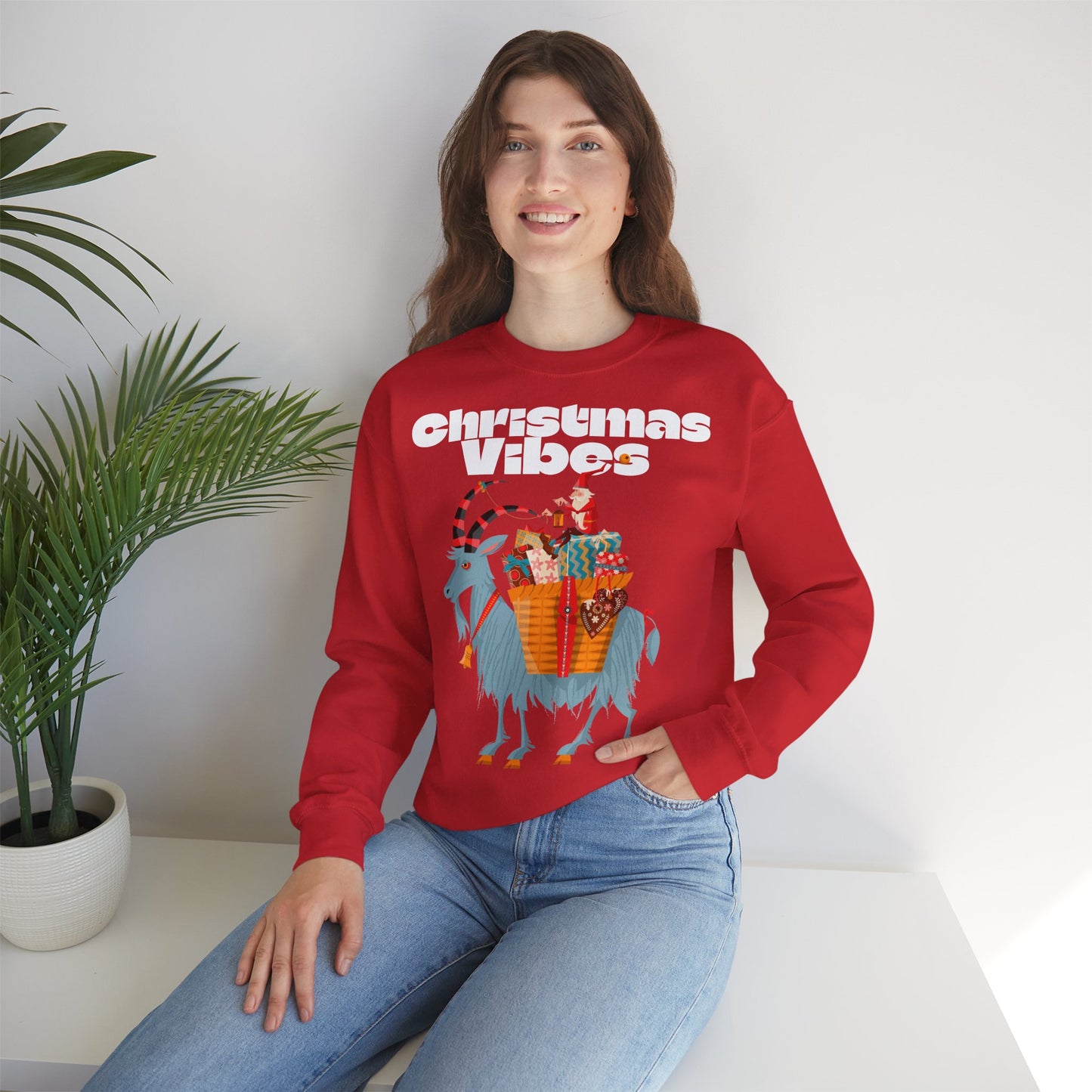 Unisex Heavy Crewneck Sweatshirt: Christmas vibes