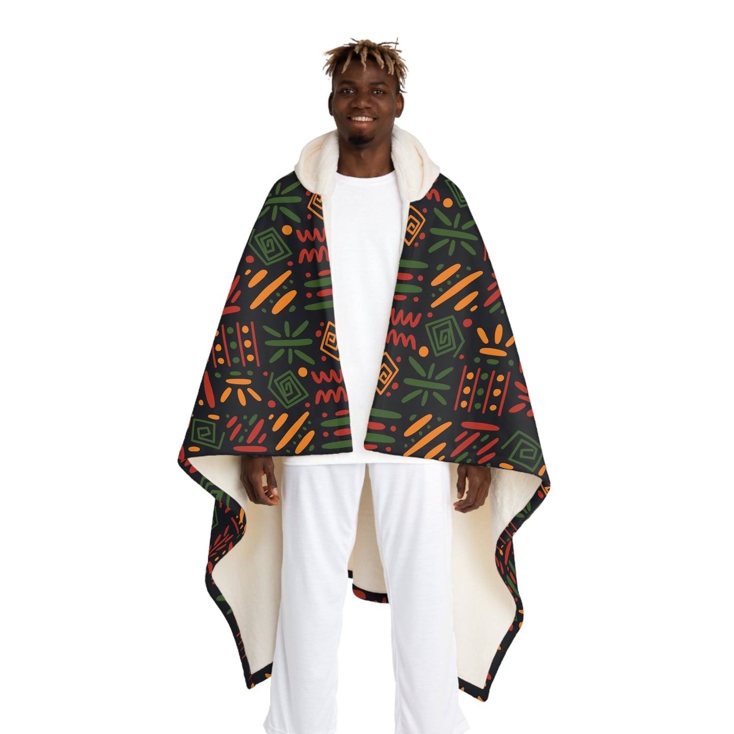 Sherpa hooded blanket: Earthy