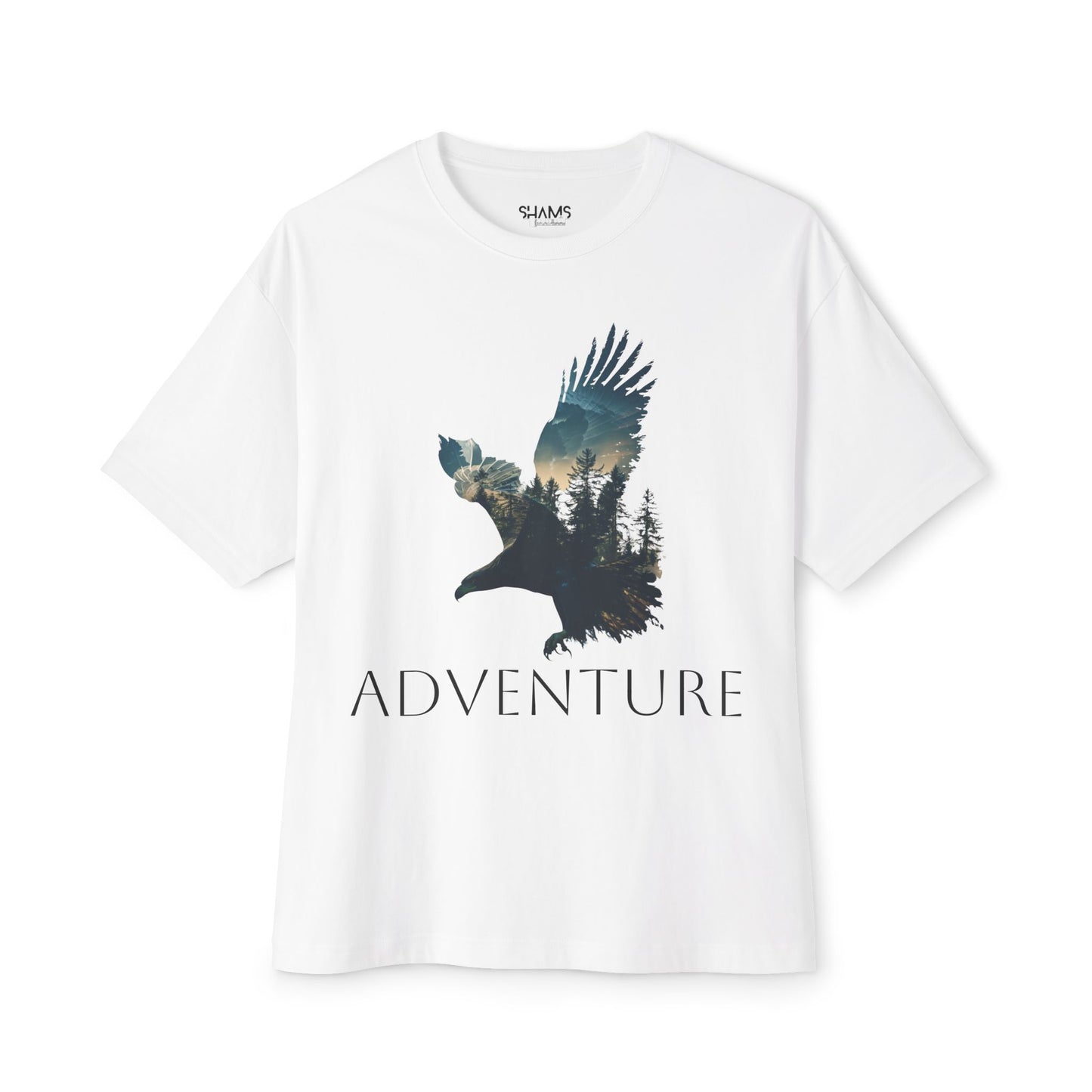 Oversized Box Tee Shirt: Adventure eagle