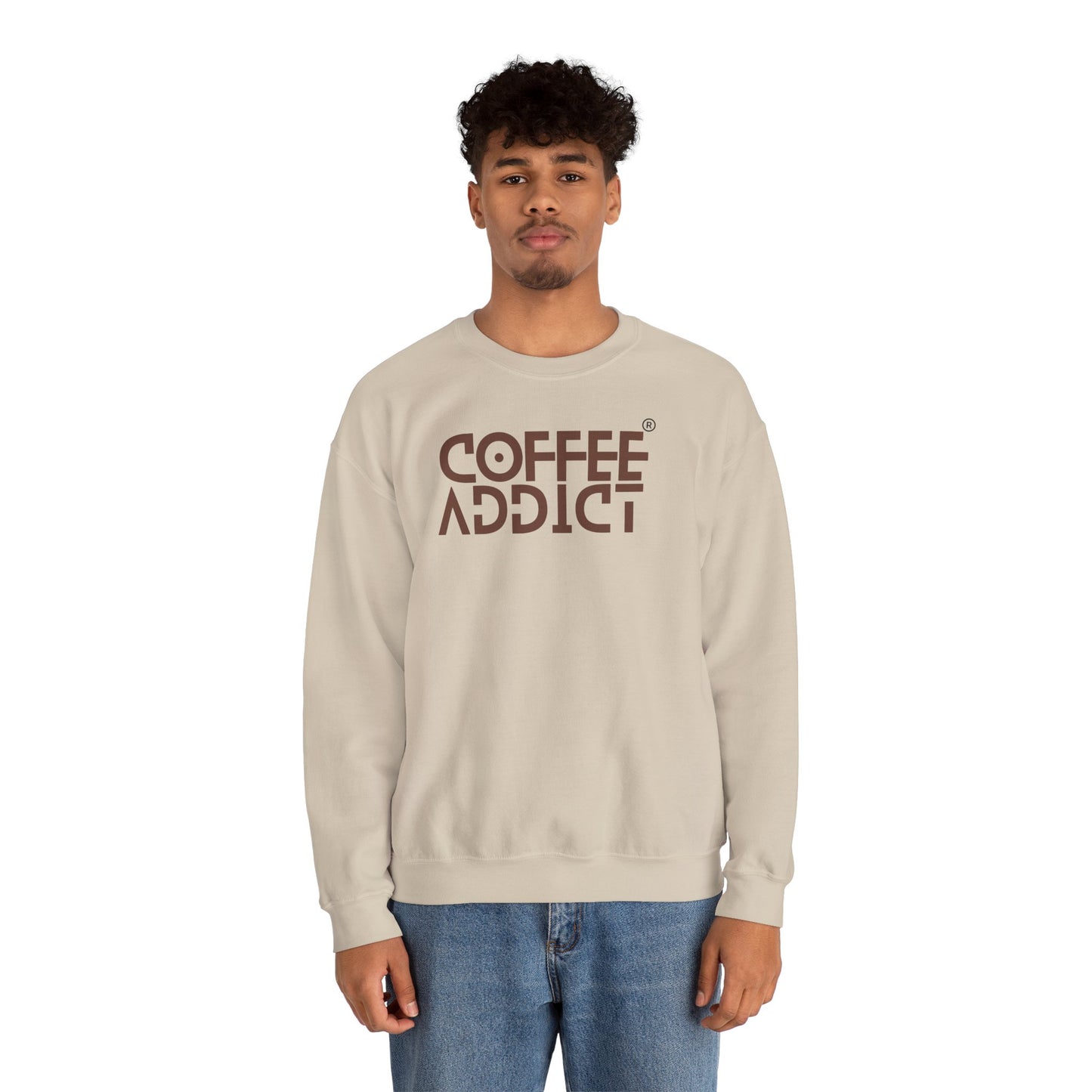 Unisex Heavy Crewneck Sweatshirt : Coffee