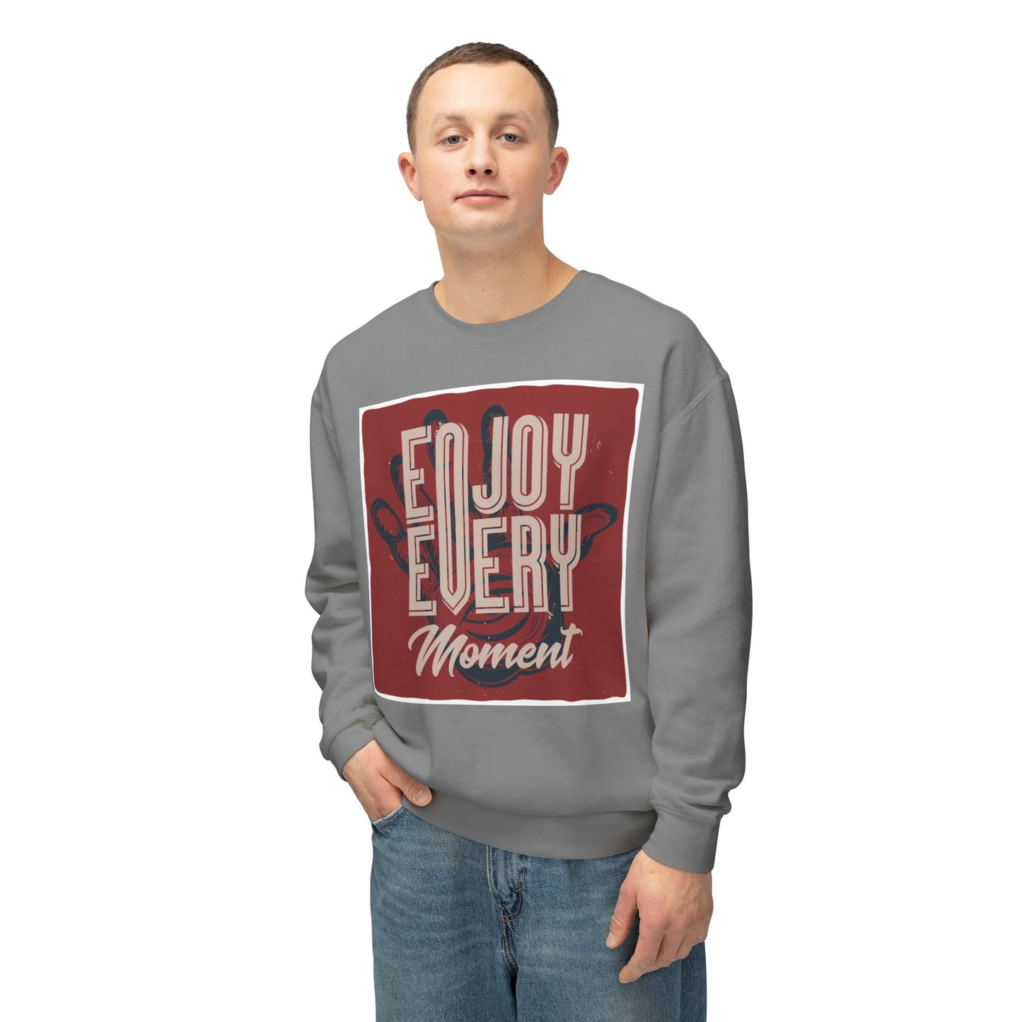 Unisex Lightweight Crewneck Sweatshirt: Enjoy every moment